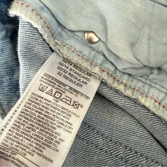 GAP High Rise Stride Cuffed Wide-Leg Jeans - 32 Regular - Picture 11 of 14